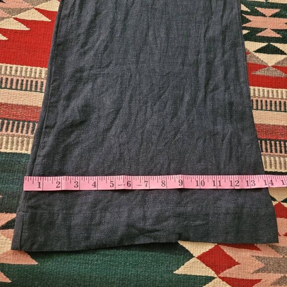 Rachel Palley Linen Rayon Jumpsuit Sz L Button Front Sleeveless Ankle Wide Leg - Picture 13 of 13